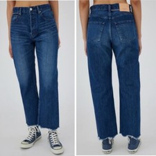 Moussy Corcoran wide straight cropped jeans 31