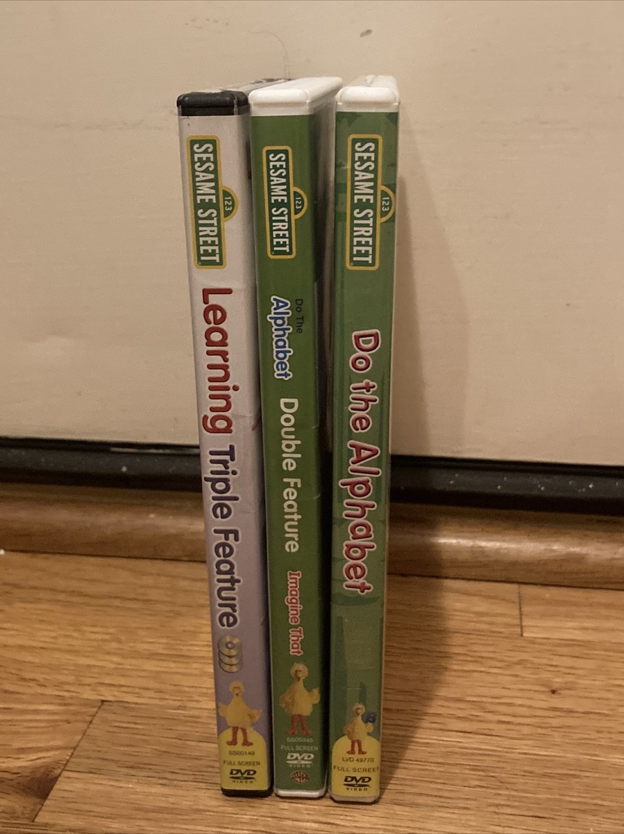 Sesame Street: DVD Lot Of 3 Learning Triple Feature Learning About