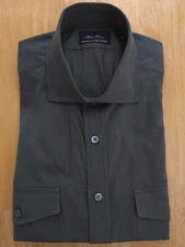 NWOT Brooks Brothers Golden Fleece Sage Green Spread Collar S Regent MSRP $225