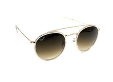 Ray-Ban Sunglasses Round Gold Arista Gradient RB3647N Unisex 51mm 912443