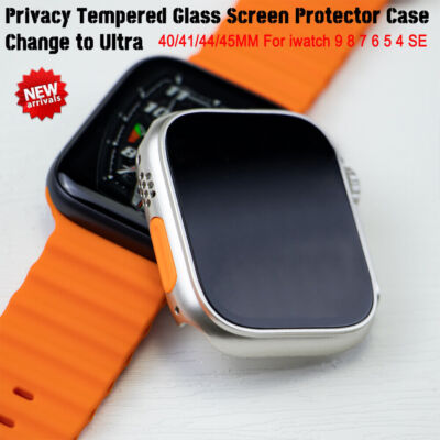 Privacy Tempered Screen Protector For Apple Watch Case Change to  Ultra