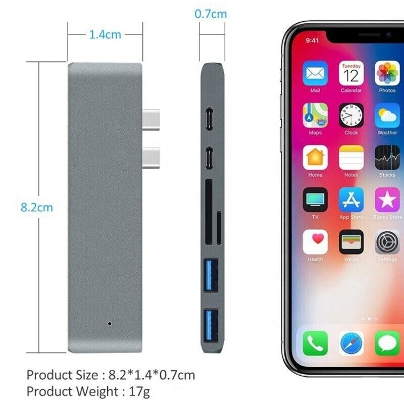 Adattatore Macbook 7 IN 2 Hub USB C per MacBook Pro/MacBook Air/M1/M2, Mac USB foto 3