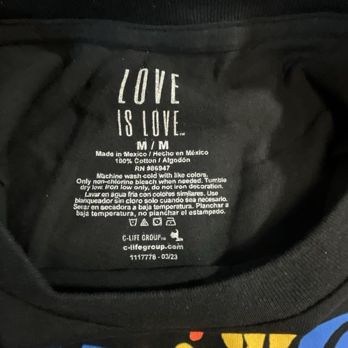 Gay Pride Graphic T-Shirt Size Medium Unique Design Rue 21 Black LGBTQ+ - Picture 4 of 7