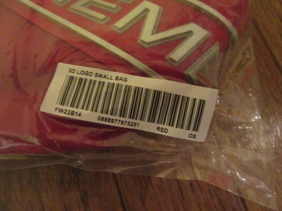 Supreme 3D Logo Small Cinch Pouch Bag Red FW23 Supreme New York 2023 - Image 4 of 4