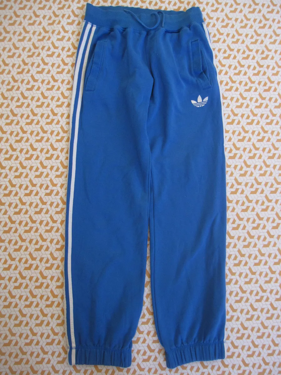 Pantalon Adidas Originals Bleu Coton Homme Survetement Pants