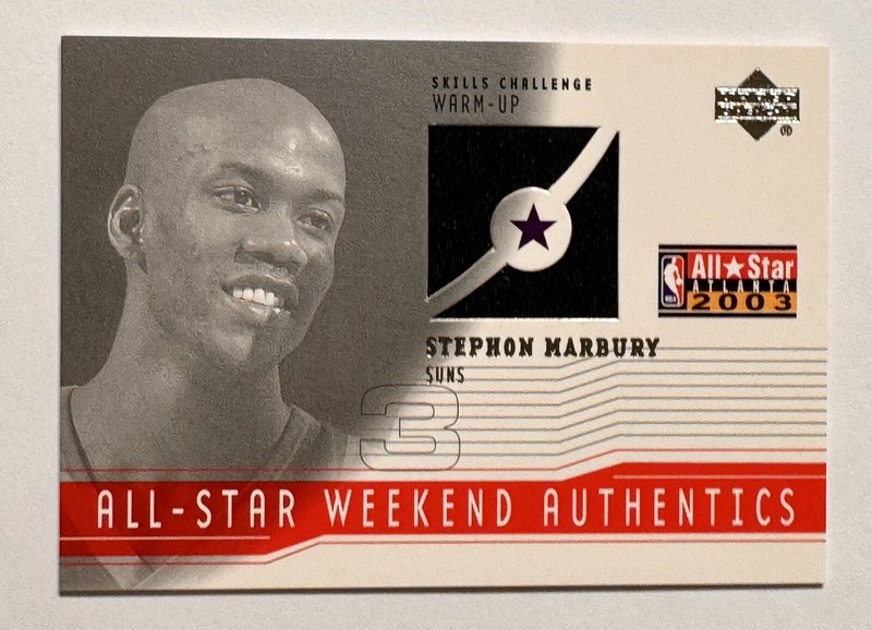 2003 UPPER DECK #AS-SM STEPHON MARBURY Game Used Jersey All-Star Weekend Card