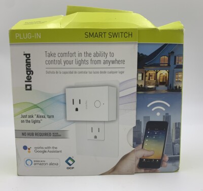Legrand Smart Plug-In Switch White No Hub Required Model #WWP10CCV2 Open Box