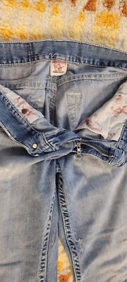 True Religion Mens 34x34 Bobby Big T Denim Jeans Distressed | eBay