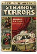 STRANGE TERRORS #2-PRE CODE HORROR-GHOST-DEMON-GLOSSY COVER-G
