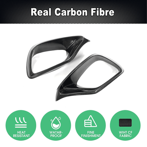 For Benz W213 S213 E63 AMG 2016-20 Real Carbon Fiber Front Bumper Air Vent Cover - Picture 7 of 12