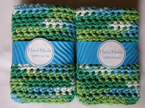 LARGE 2 Kitchen Basics Crochet Dishcloth / Washcloth 100% Cotton Select Color - Picture 76 of 164