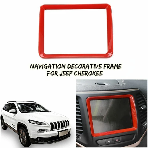 27x Red Full Set Interior Center Gear Shift Panel Trim For Jeep Cherokee 2014-18 - Picture 5 of 14
