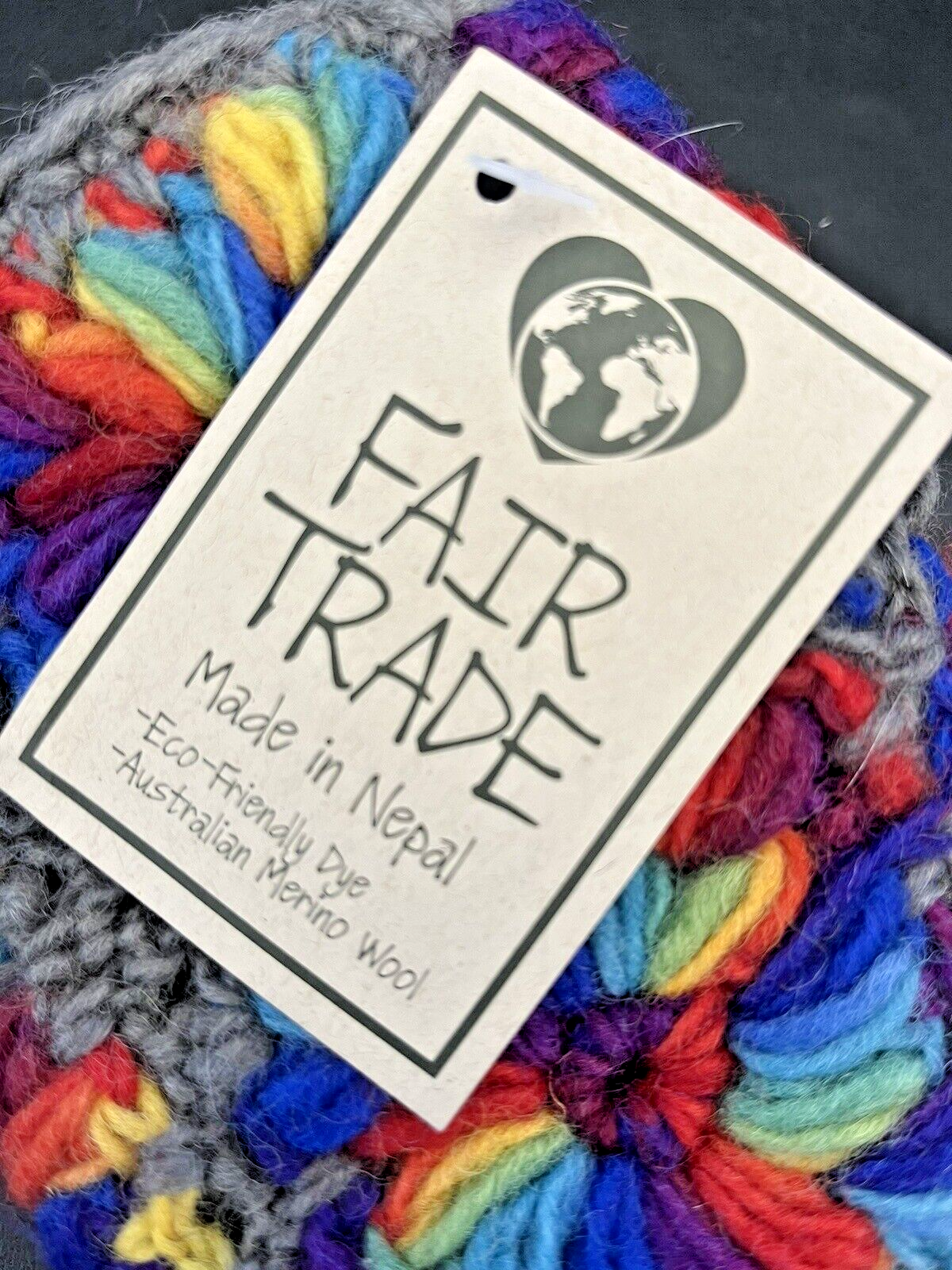 Gloves Fair Trade Wool Fleece Fingerless Hand Warmers Winter Boho Tags-image