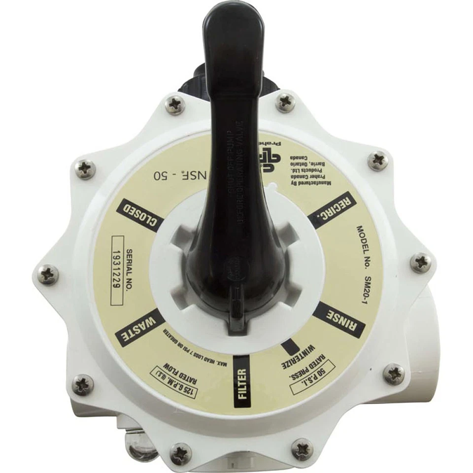 Multiport Valve, Waterway Side Mount, 2"fpt, w/Unions - Image 3 of 4