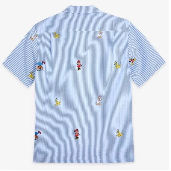 Camisa de campamento tejida a rayas de Mickey Mouse y sus amigos de los parques Disney L XL 3XL NUEVA 2024 Foto 3 de 4