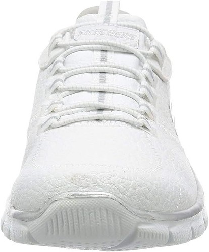 SKECHERS WOMEN'S EMPIRE TAKE CHARGE FASHION SNEAKERS sz 6.5 WHITE SILVER 12407 - Picture 2 of 10