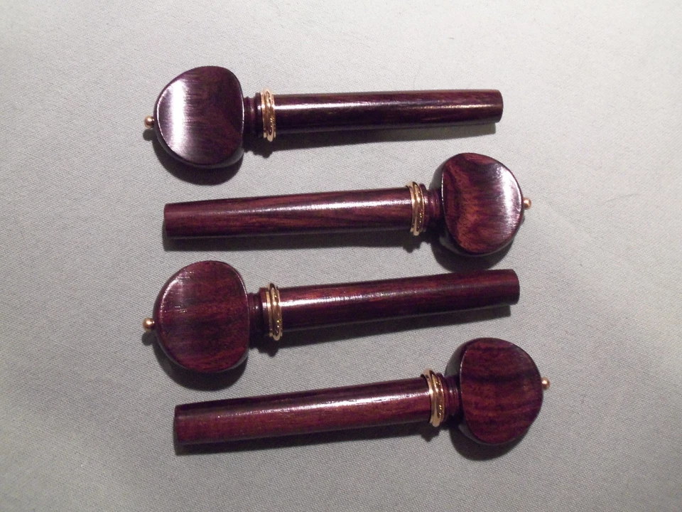 Viola Rosewood French Pegs with Gold Pins & Gold collar Fits 15 inch violas - Image 2 of 2