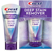 Crest 3D White Brilliance Deep Stain Remover Toothpaste Dazzling Mint 2.1oz