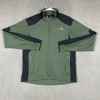 The North Face Apex Jacket Mens Small Green Softshell Windbreaker READ GUC