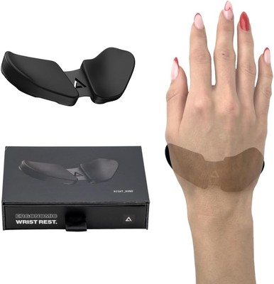 Carpio 2.0 - Right-Handed Truly Ergonomic Wrist Rest for Mouse Carpal Tunnel