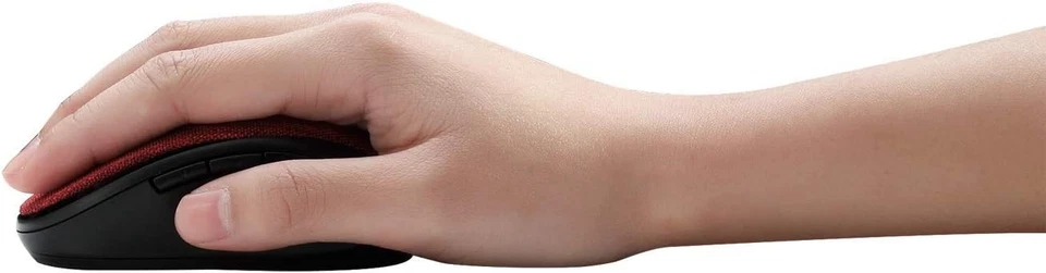 Adesso iMouse S80R 2.4Ghz Fabric Wireless Red Fabric Mini Optical Mouse, 5-Butto - Image 4 of 4