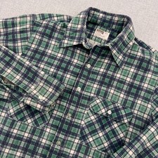 VTG 80s Montgomery Ward Flannel Shirt Men L G...