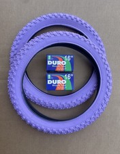 16 x 2.125 Kids Bicycle PURPLE Tires  Tubes Fits 1.75 1.95 BMX 16" Girls Bike