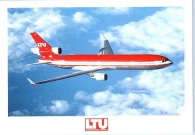 LTU International Airways of Germany Mc Donnell Douglas Airplane Postcard