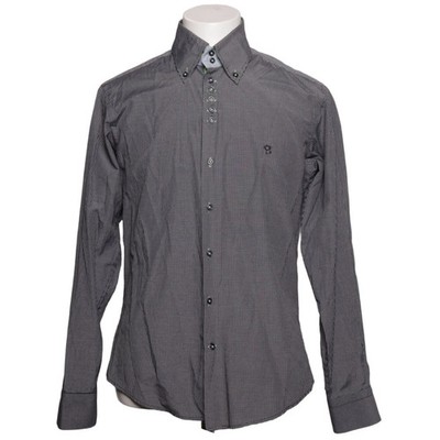 7camicie, Hemd, Größe: L, Schwarz/Weiß/Grün, Baumwolle/Polyester, Karo #YCG
