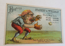 Baseball Trade card Starkey & Wellman Sellers of Men's suits