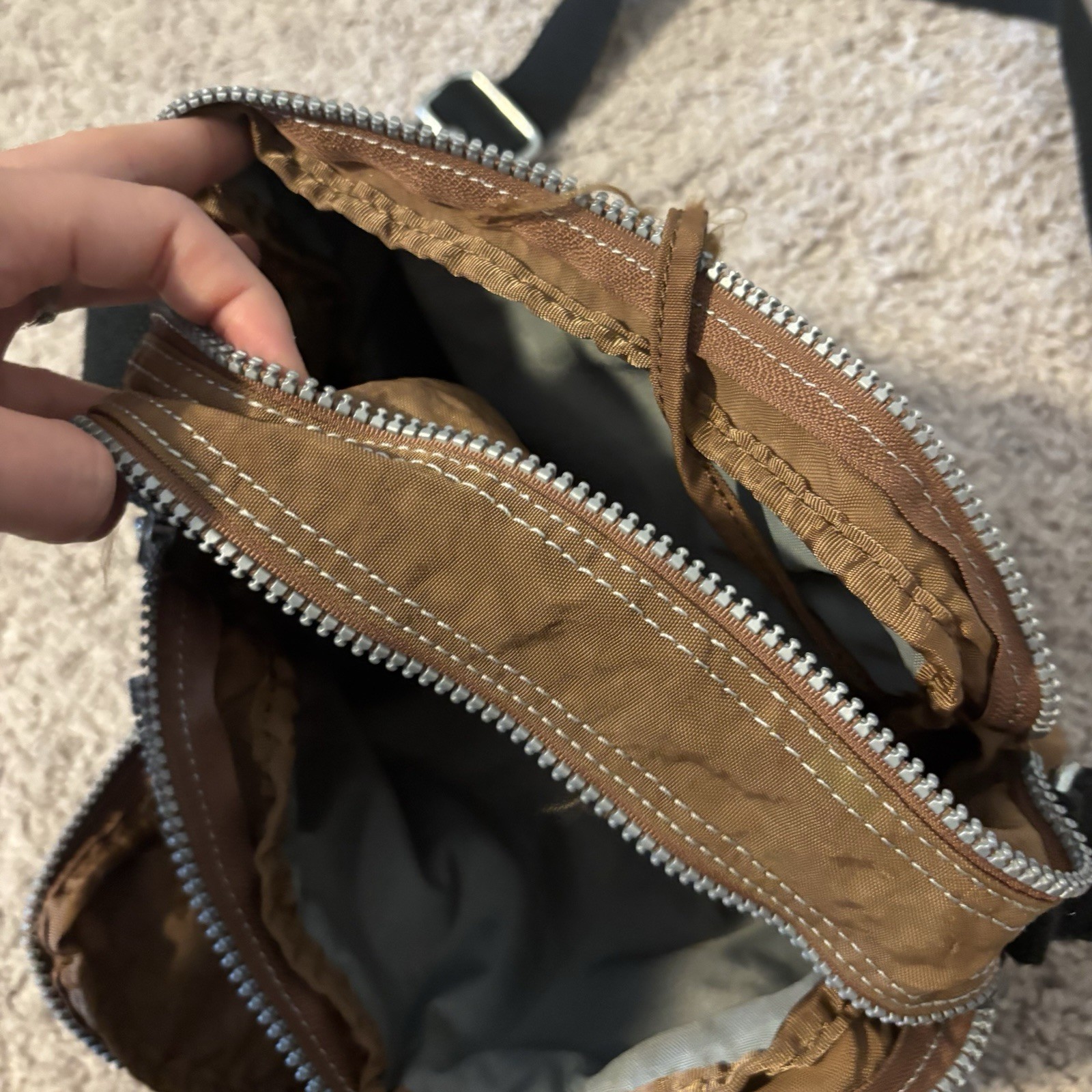 Kipling Cross Body Bag Unisex Tan Adjustable Strap image 2