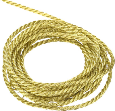 Twisted Cord Trim, 11 Yard 2mm 3-Ply Twine Braided Rope Shiny Thread String for