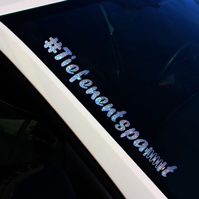 Frontscheibenaufkleber Tiefen Flakes Silber Hologramm Sticker Tuning FS114