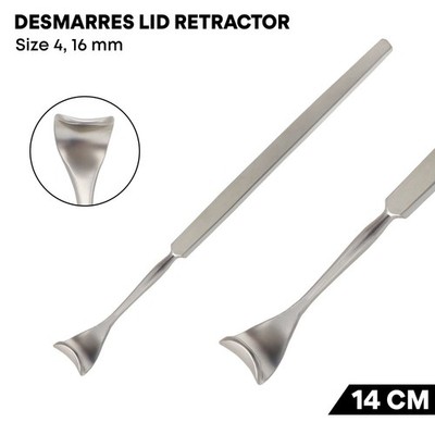 Desmarres Lid Retractor Size 4 Blade 16mm German Steel Ophthalmic Instruments