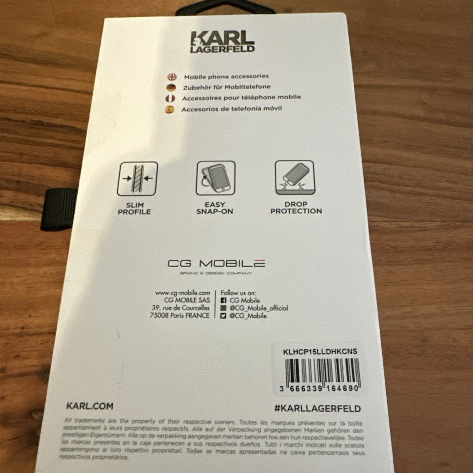 IPHONE 15 PRO - PC/TPU BLANCO ESTUCHE RÍGIDO BRILLO LÍQUIDO - KARL LAGERFELD Foto 4 de 4