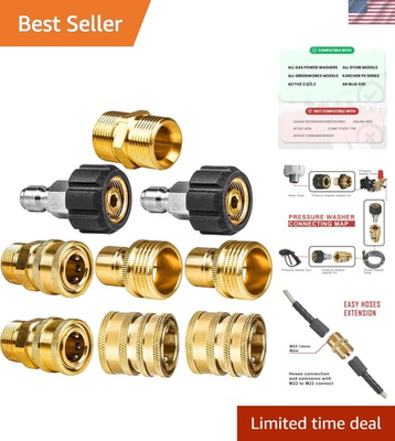 #ad Complete Quick Connect Adapter Set for Efficient Pressure Washer Use 5000 PSI $35.99
