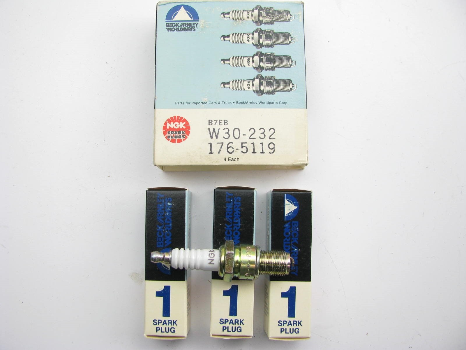 4 Beck Arnley 176-5119 Spark Plugs - 1980 Honda Civic - NGK B7EB-11