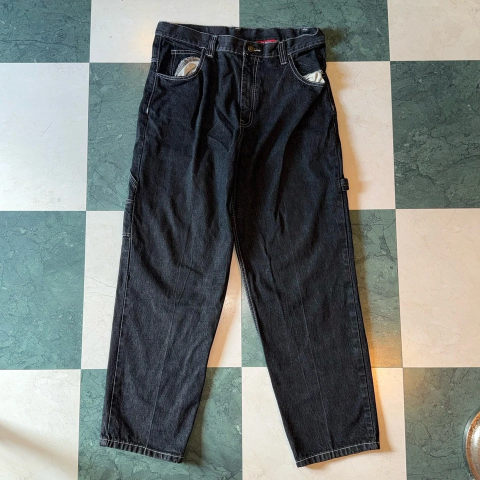 Pantalones de mezclilla holgados para hombre FUBU Platinum Fat Albert Y2K Foto 2 de 4