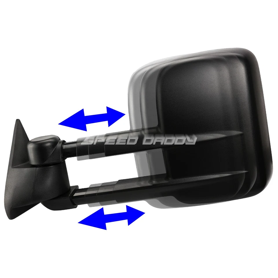 ESPEJO RETROVISOR LATERAL REMOLQUE EXTENSIBLE MOTORIZADO NEGRO CHEVY C/K 1500/2500 1988-2000 Foto 3 de 4