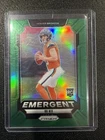 2024 Panini Prizm - Emergent Bo Nix #3 Green Prizm (RC)