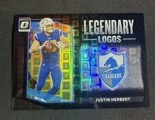 2021 Donruss Optic Justin Herbert Legendary Logos Black Pandora /25 