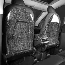 Fit 2017-2023 TESLA Model 3/Y Forged Carbon Seat Back Pair Glossy Black