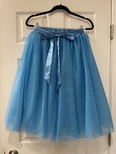 Blue 6-layered Tulle Skirt