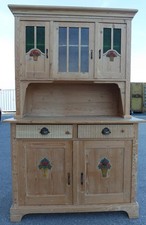 Hochw Weichholz Buffet Kommode Wandschrank Küchenschrank Vitrinenschrank Vitrine