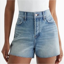 Express Super High Rise Rigid Jean Shorts 3" Inseam Denim Cut Off Shorts Size 12