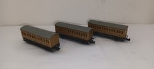 N gauge 3x GRAHAM FARISH Grafar LNER 4 wheel Suburban Coach Teak Livery