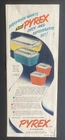 1949 CANADA CANADIAN AD PYREX REFRIGERATOR SET PRIMARY COLORS DISHES COVERS
