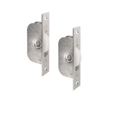 Dale Hardware Sash Pulley 40mm Roller - 118x26m - Satin Chrome - TWIN PACK