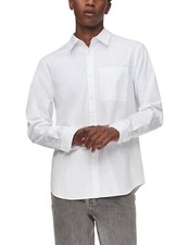 Calvin Klein Men's Stretch Cotton Pocket Easy Shirt Brilliant White 2XL