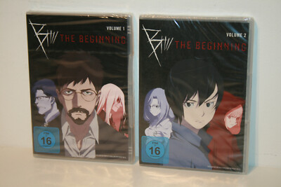 B: THE BEGINNING _ VOL 1 + 2 _  DVD ANIME _ NEU _ UNGEÖFFNET